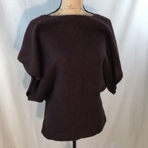 CAbi Sweater Small Dolman Sleeve Fitted Waist Plum